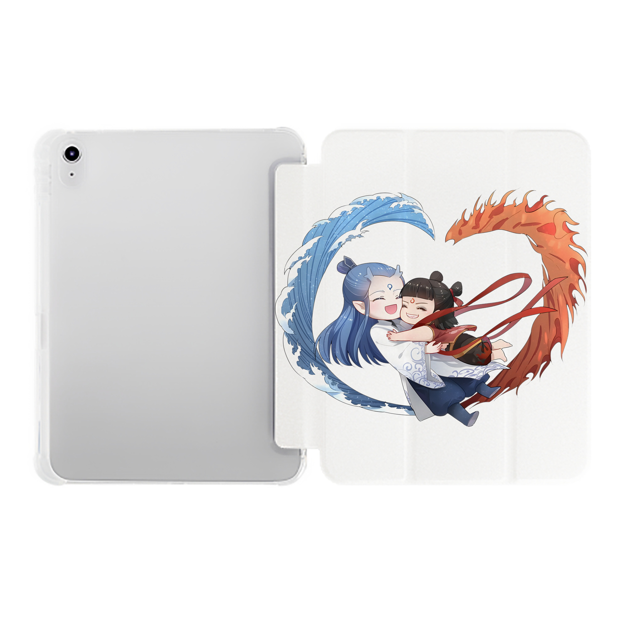 （画像用） Ne Zha 2 ナタ 魔童の大暴れ IPad ケース ペン収納付き 三つ折りスタンド PUレザー×シリコン 対応機種9.5/10.5/10.9インチ